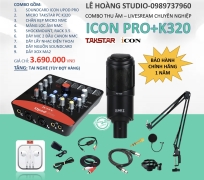 COMBO ICON UPOD PRO + MICRO TAKSTAR PC K320 THU ÂM LIVESTREAM CHẤT LƯỢNG