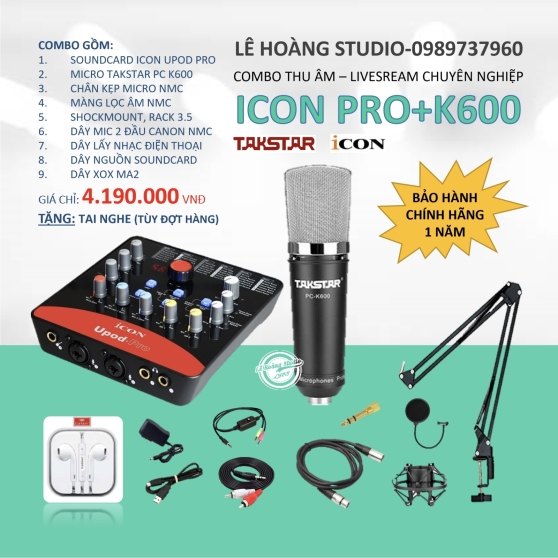 COMBO ICON UPOD PRO + TAKSTAR PC K600