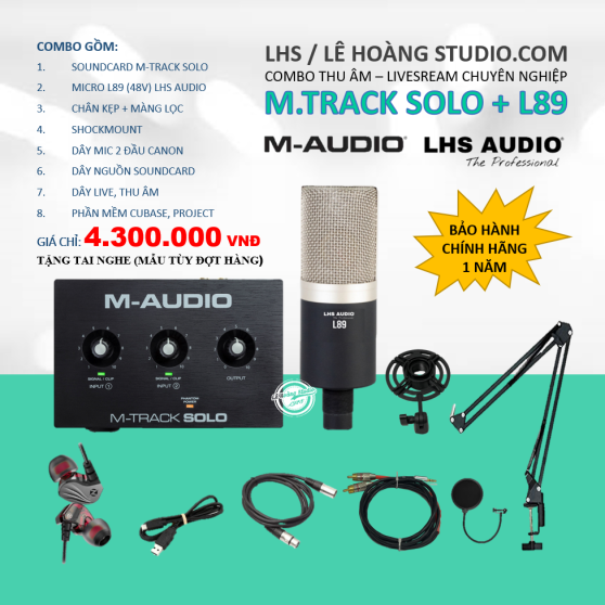 COMBO M TRACK SOLO + MICRO L89 NGUỒN 48V CỦA LHS AUDIO