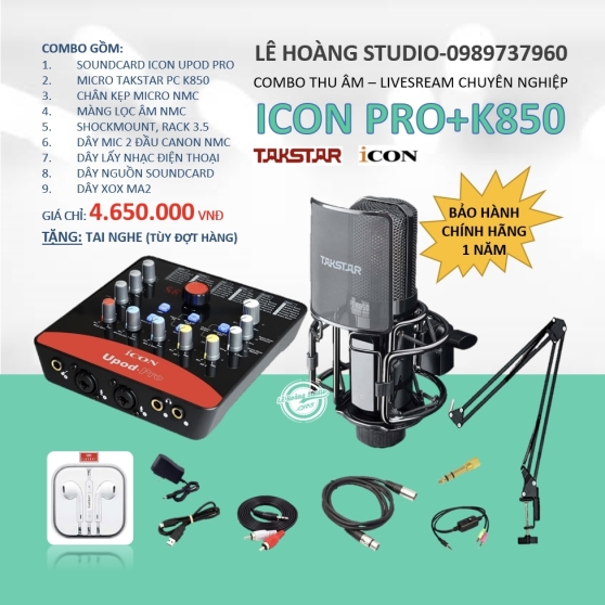 COMBO ICON UPOD PRO + TAKSTAR PC K850