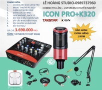 COMBO ICON UPOD PRO + MICRO TAKSTAR PC K320 THU ÂM LIVESTREAM CHẤT LƯỢNG