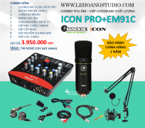 COMBO ICON UPOD PRO + MICRO MACKIE EM-91C