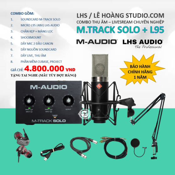 COMBO M TRACK SOLO + MICRO L95 NGUỒN 48V CỦA LHS AUDIO