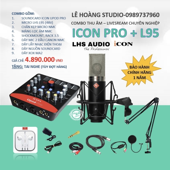 COMBO ICON UPOD PRO + MICRO L95 NGUỒN 48V CỦA LHS AUDIO 