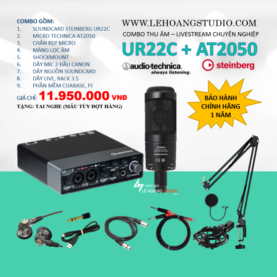 COMBO STEINBERG UR22C + MICRO AUDIO TECHNICA AT2050