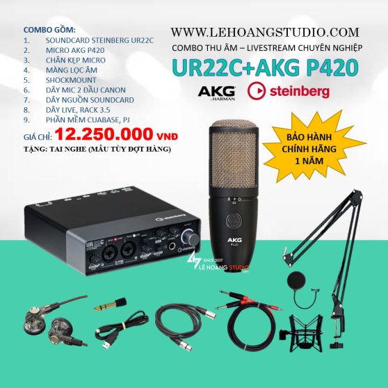 COMBO STEINBERG UR22C + MICRO AKG P420