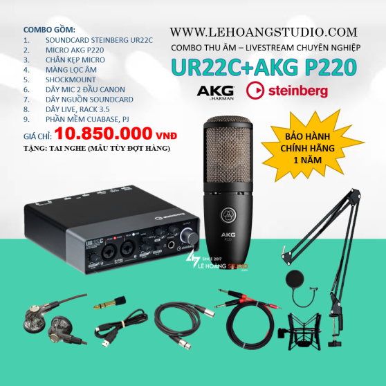 COMBO STEINBERG UR22C + MICRO AKG P220 